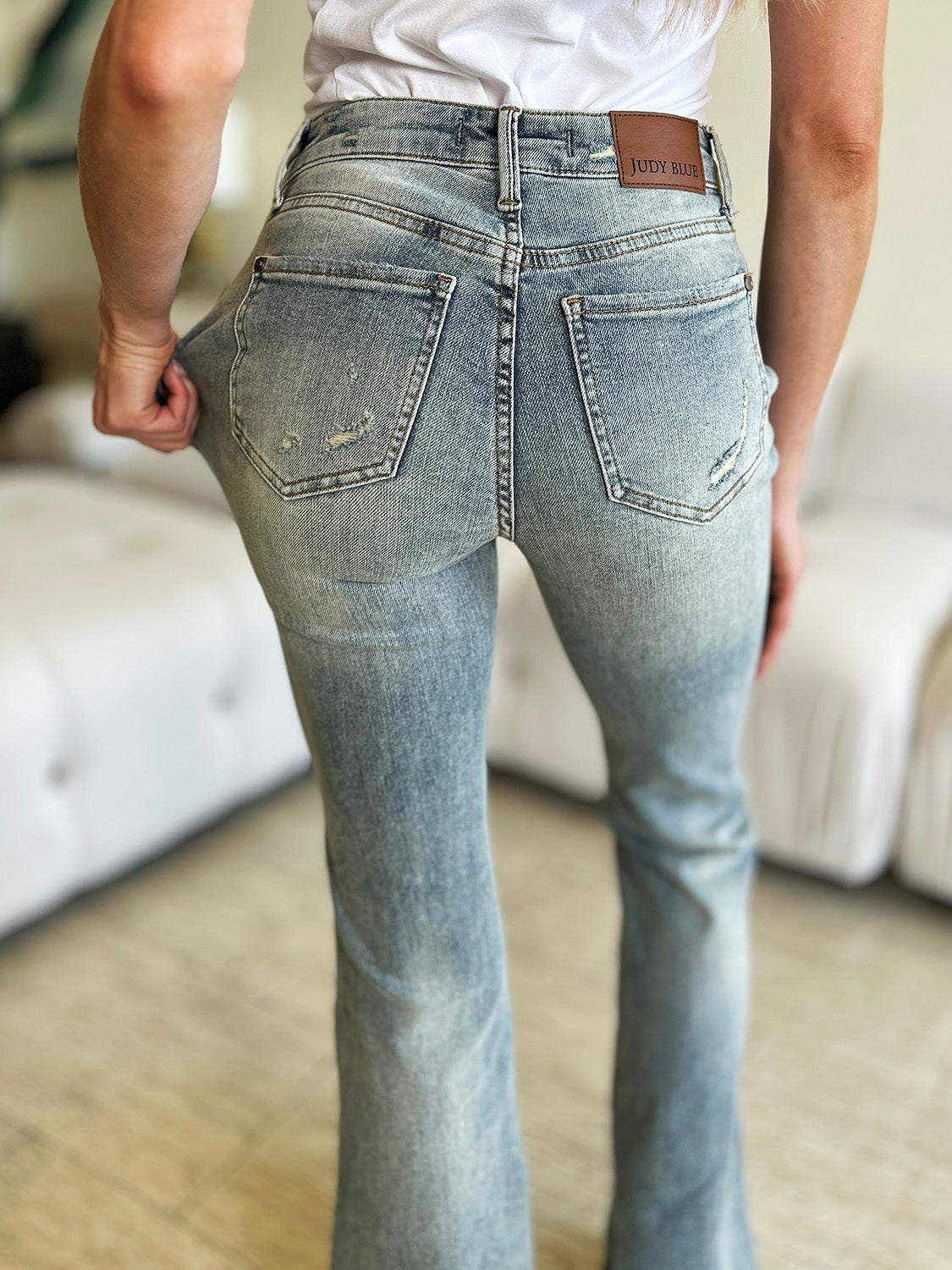 Judy Blue Full Size High Waist Flare Jeans 5879 | Gulf Resellers