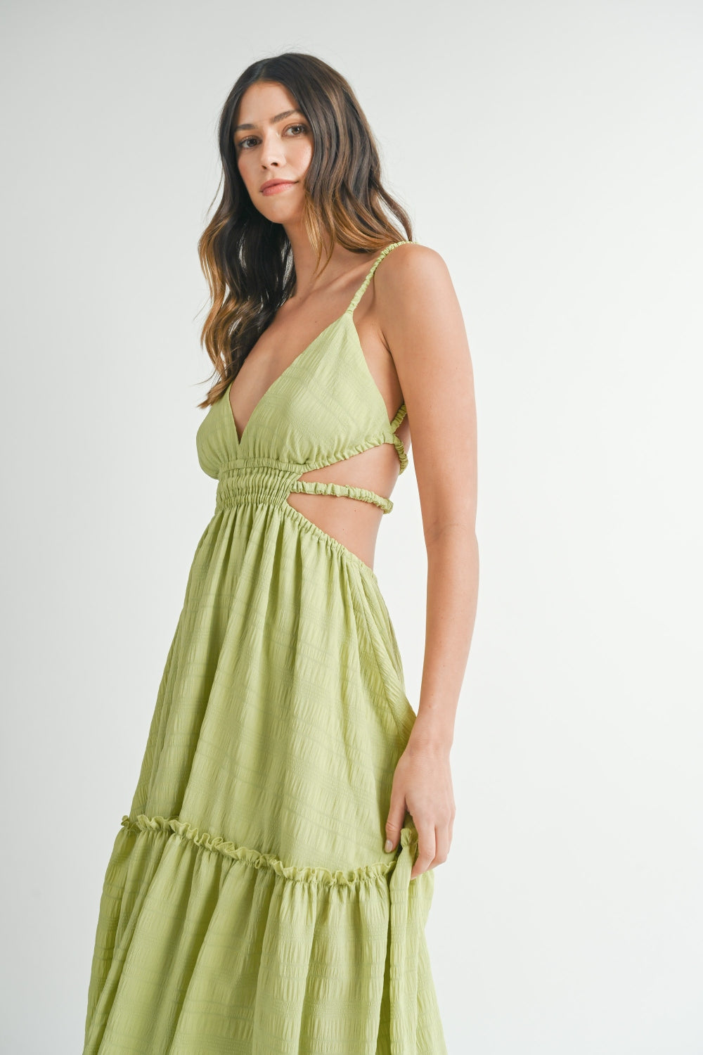 MABLE Cutout Waist Backless Maxi Dress 6007 | Gulf Resellers