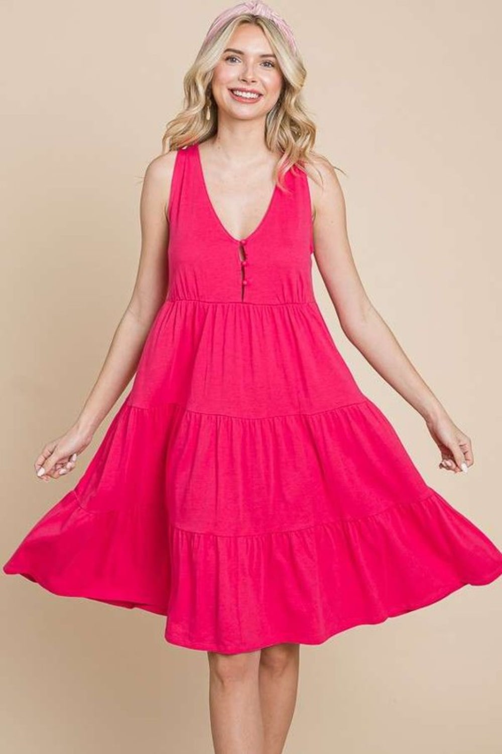Culture Code Racerback Tiered Tank Dress 6477 | Gulf Resellers