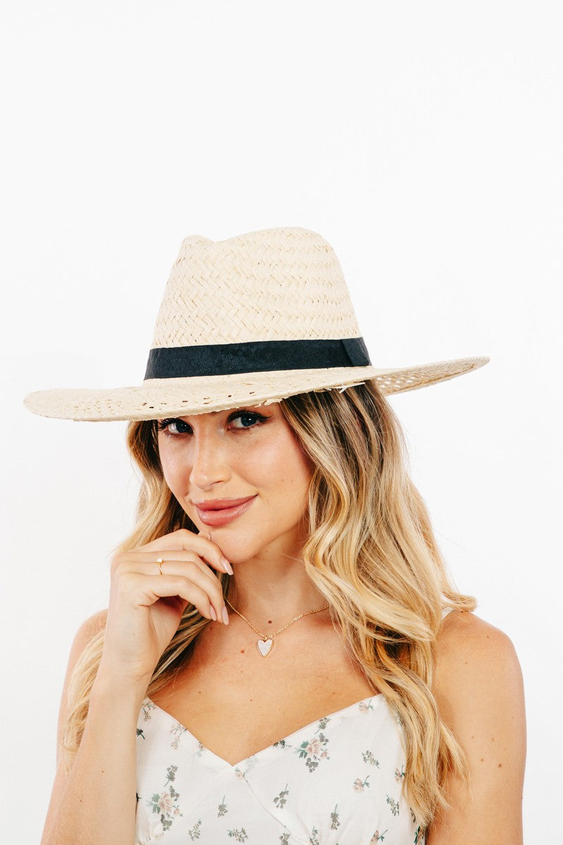 Fame Basket Weave Straw Sun Hat 8100 | Gulf Resellers