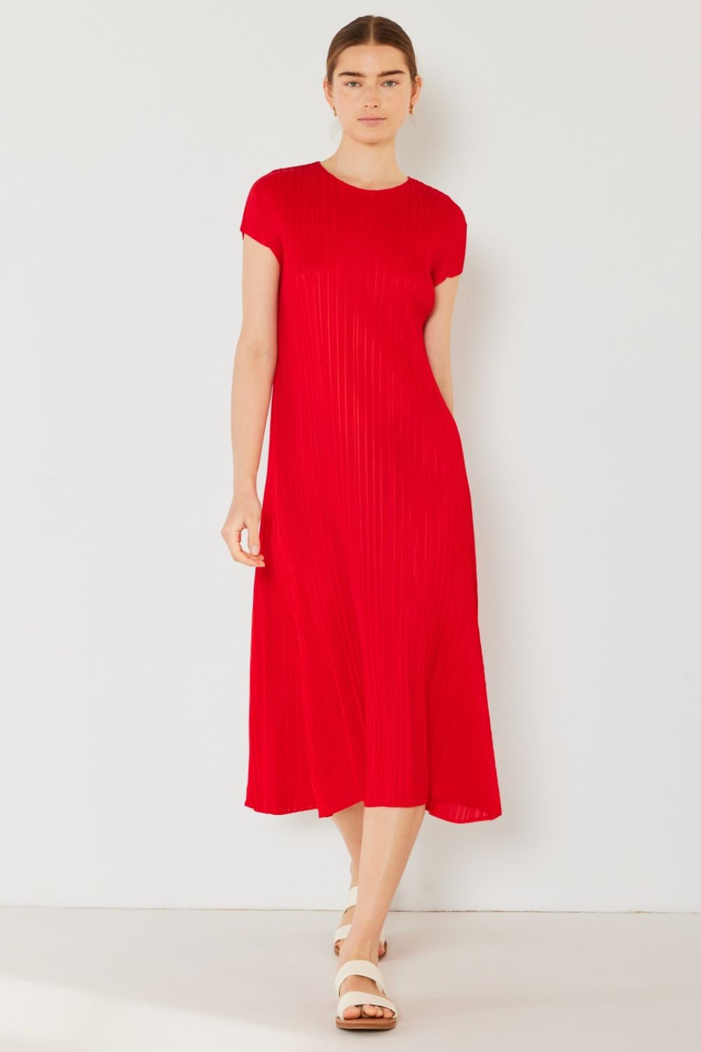 Marina West Swim Pleated Cap Sleeve A-Line Dress 5506 | Gulf Resellers