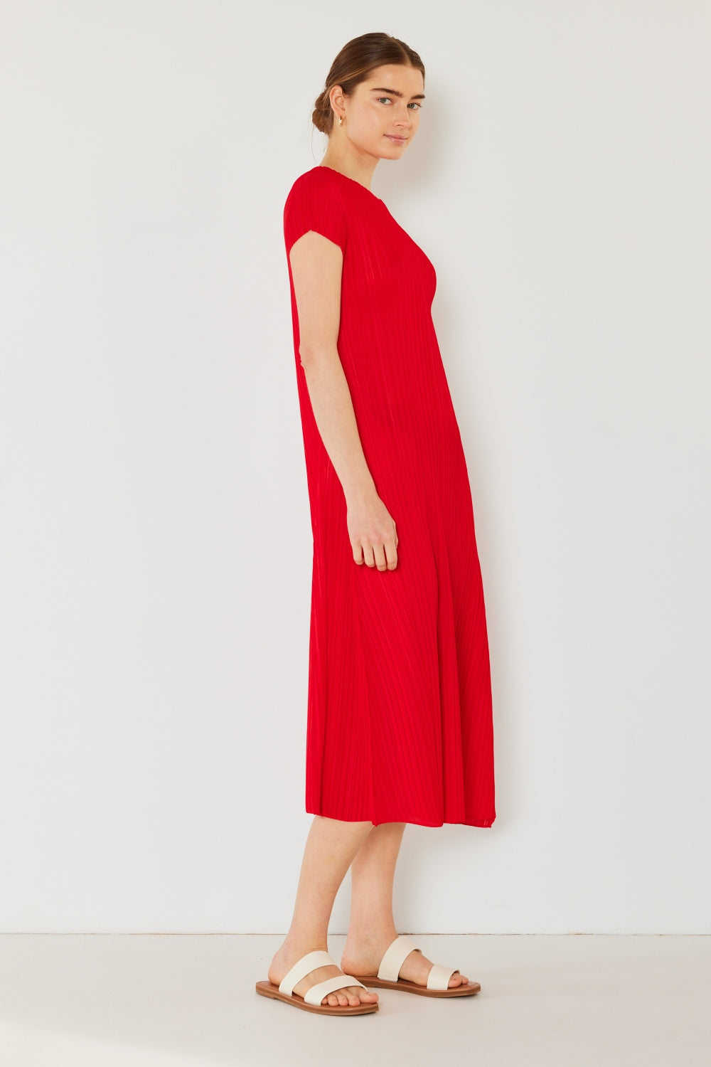 Marina West Swim Pleated Cap Sleeve A-Line Dress 5508 | Gulf Resellers