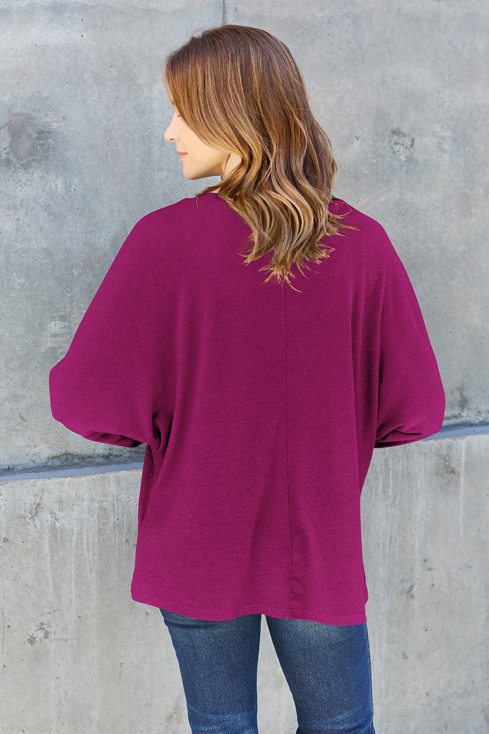 Double Take Full Size Round Neck Long Sleeve T-Shirt | Gulf Resellers