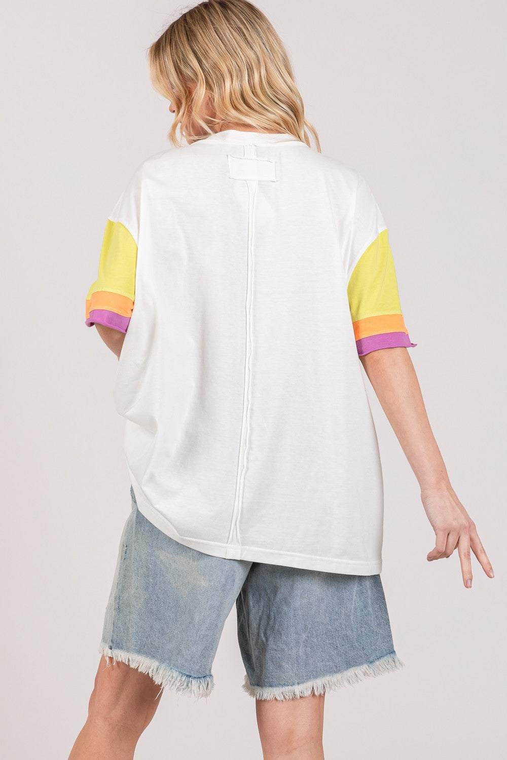 SAGE + FIG Color Block Peace Applique T-Shirt 5600 | Gulf Resellers