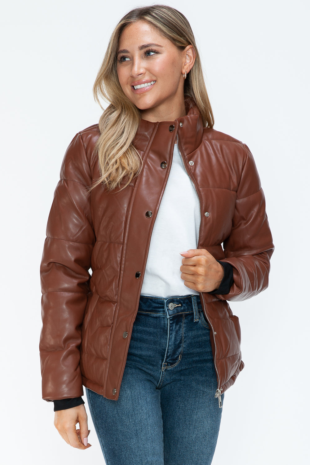 YMI Pocketed Zip Up Turtleneck Puffer Jacket 15763 | Gulf Resellers