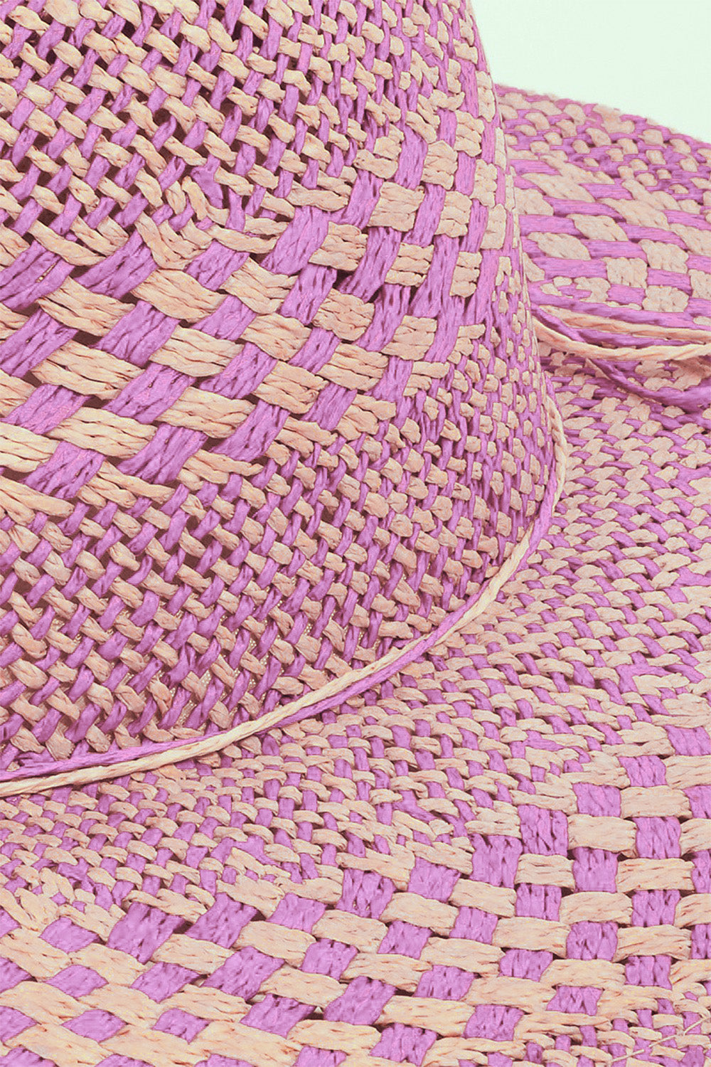Fame Checkered Straw Weave Sun Hat 8152 | Gulf Resellers
