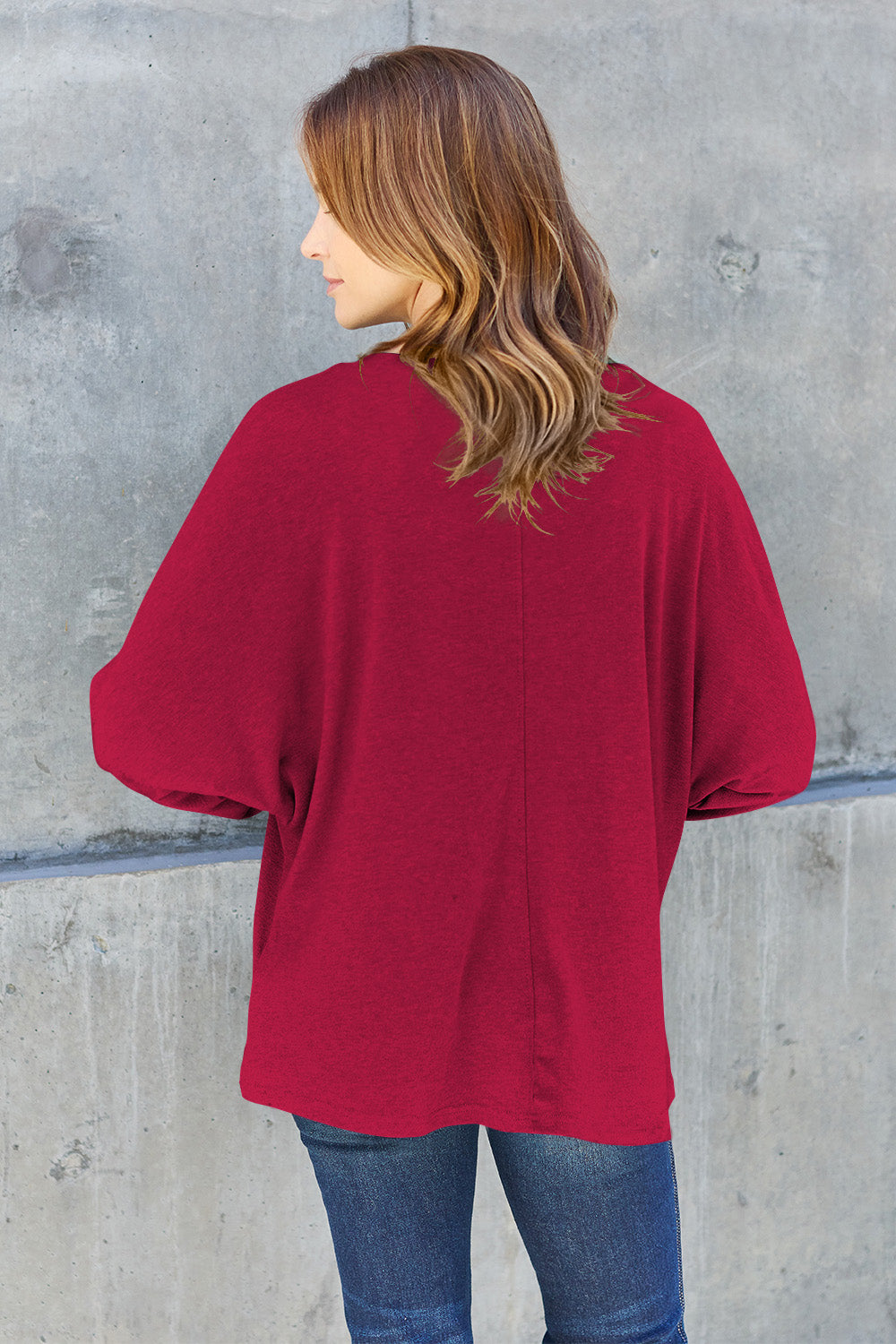 Double Take Full Size Round Neck Long Sleeve T-Shirt | Gulf Resellers