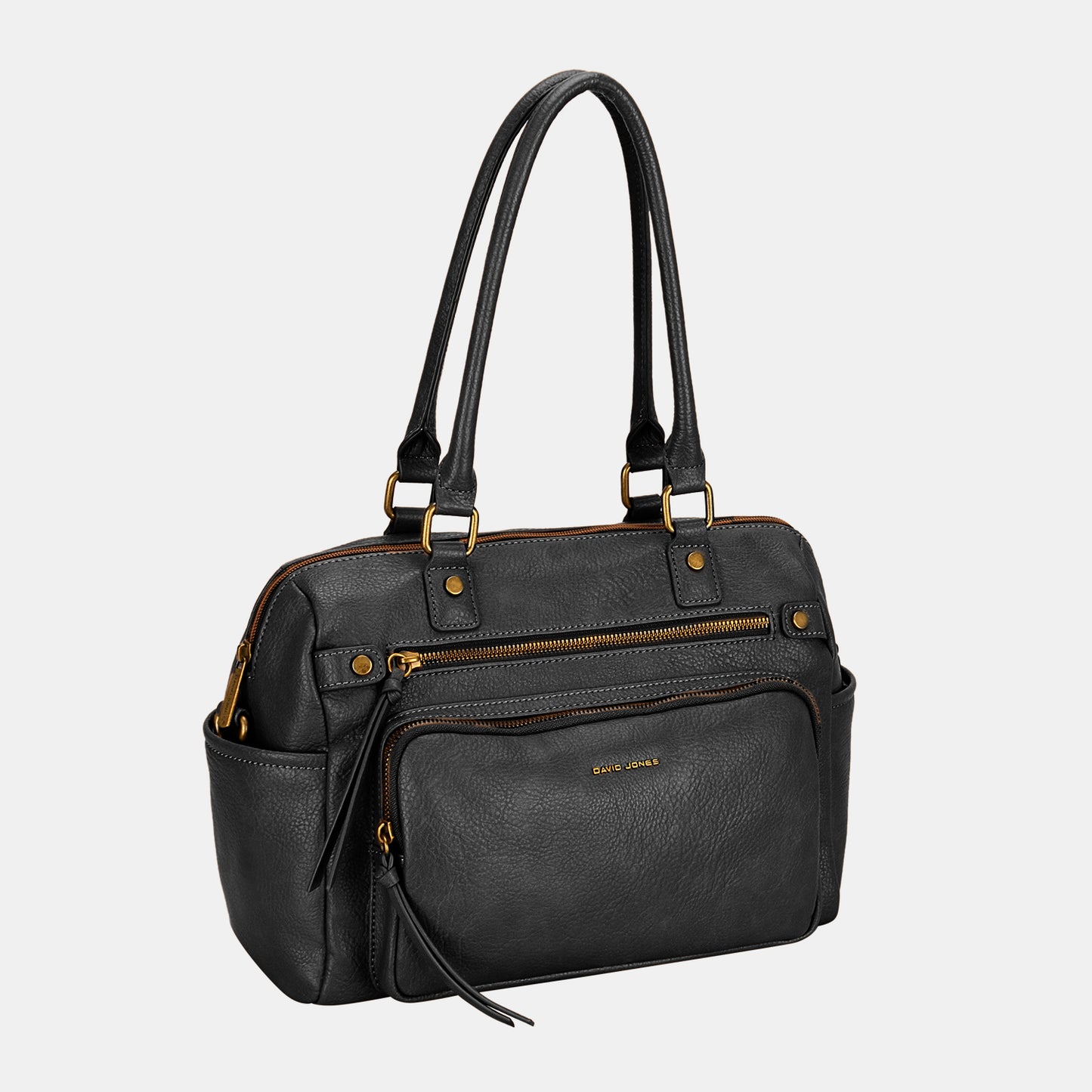 David Jones Zipper PU Leather Handbag 4758 | Gulf Resellers
