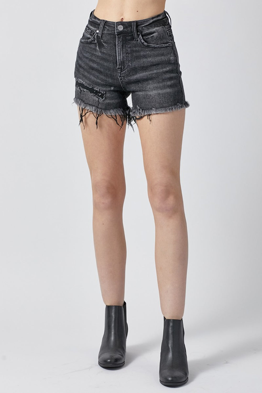 RISEN Raw Hem Denim Shorts with Pockets 14393 | Gulf Resellers
