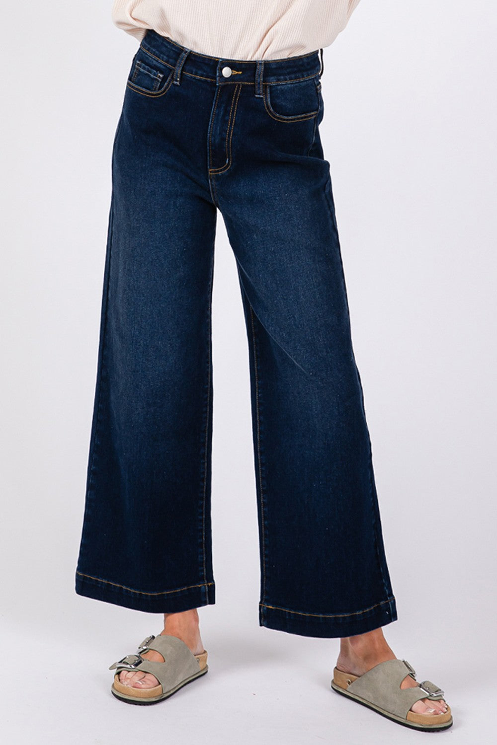 SAGE + FIG High Waist Wide Leg Jeans 10590 | Gulf Resellers