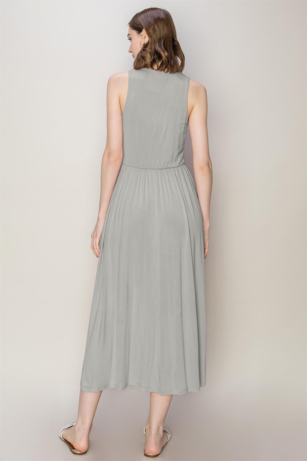 HYFVE Sleeveless Slit Midi Dress 5206 | Gulf Resellers