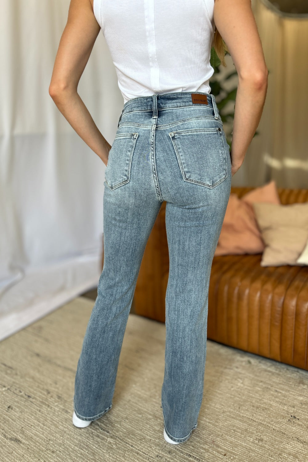 Judy Blue Full Size Medium Rise Bootcut Jeans 10693 | Gulf Resellers