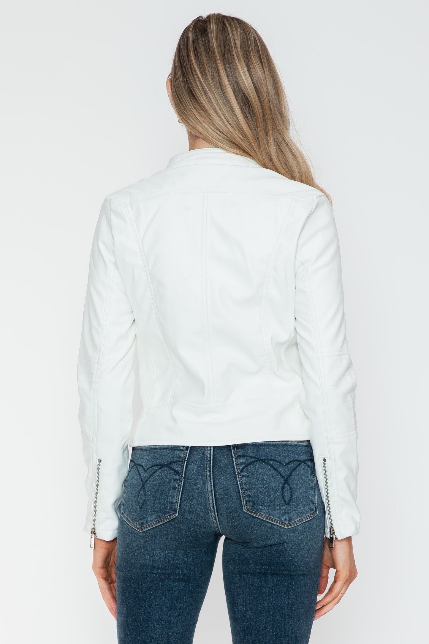 Snobbish PU Leather Zip Up Jacket with Pockets 15708 | Gulf Resellers