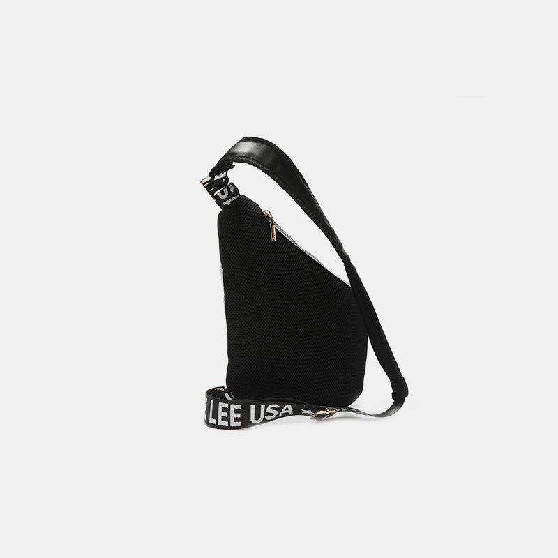 Nicole Lee USA Vegan Leather Leopard & Lip Pattern Crossbody Bag 8525 | Gulf Resellers