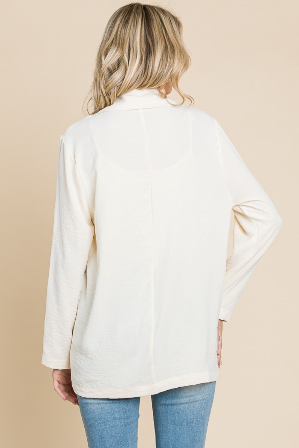 Culture Code One Button Long Sleeve Blazer with Pockets 13680 | Gulf Resellers