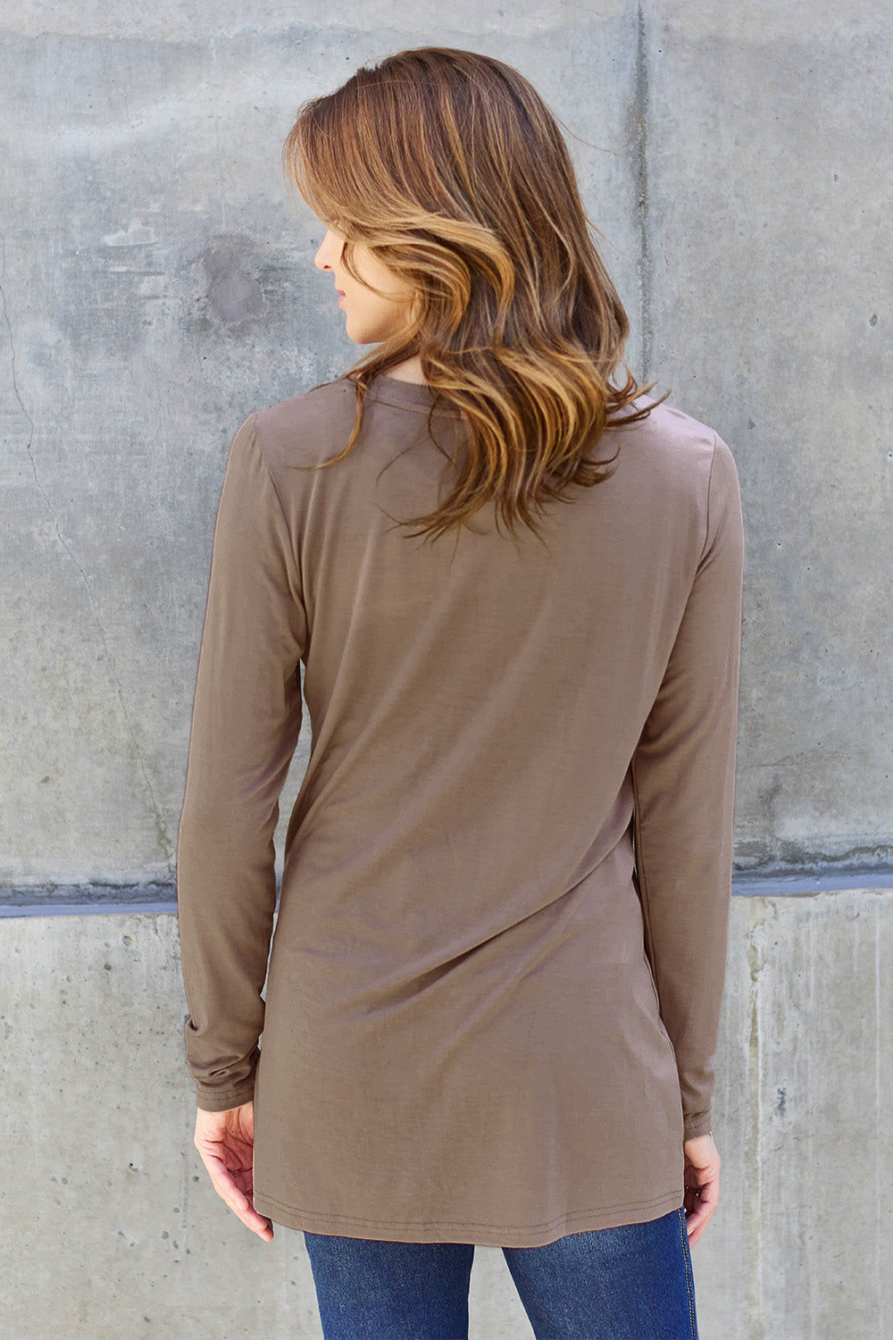Basic Bae Full Size Round Neck Long Sleeve Top 8034 | Gulf Resellers