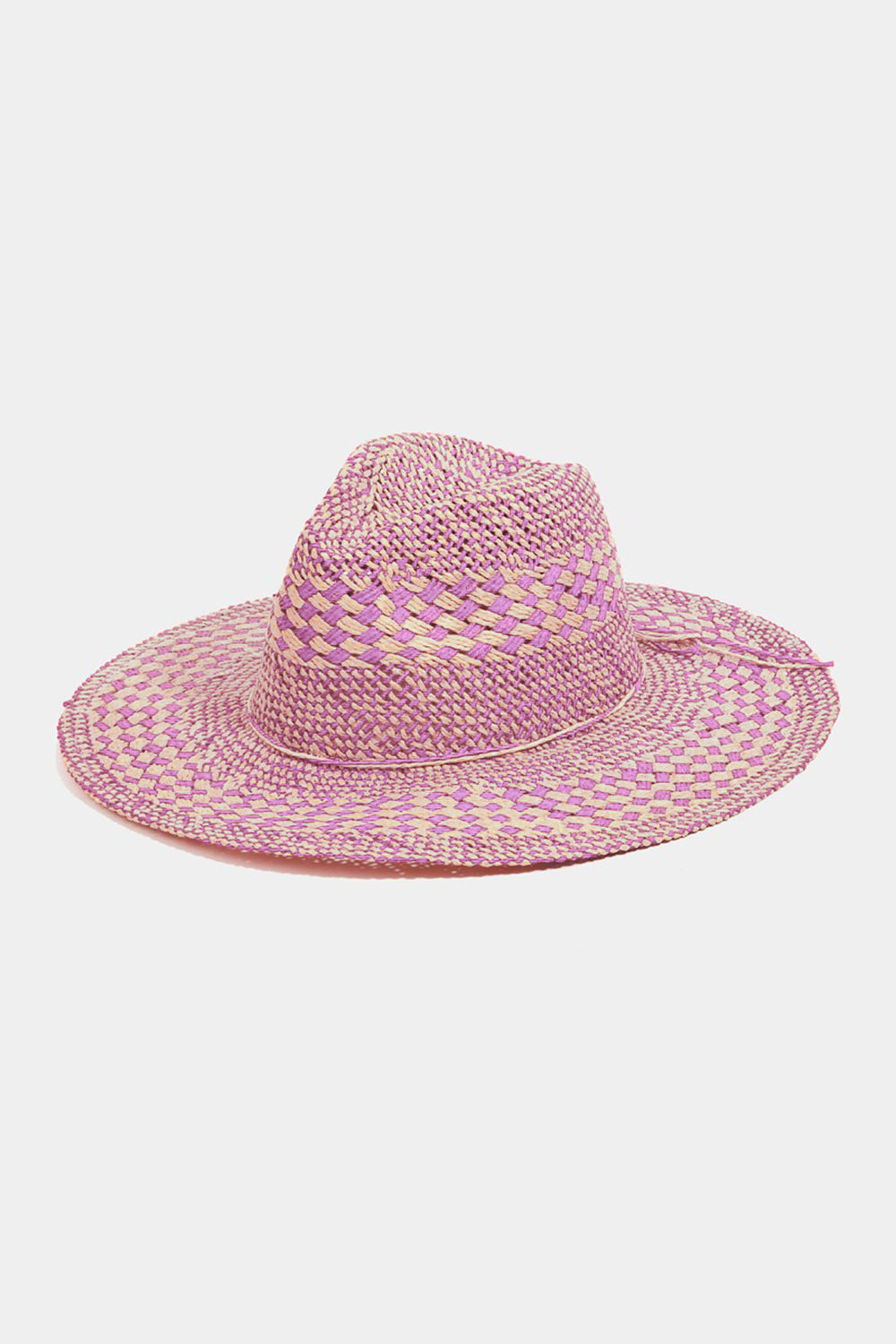 Fame Checkered Straw Weave Sun Hat 8150 | Gulf Resellers