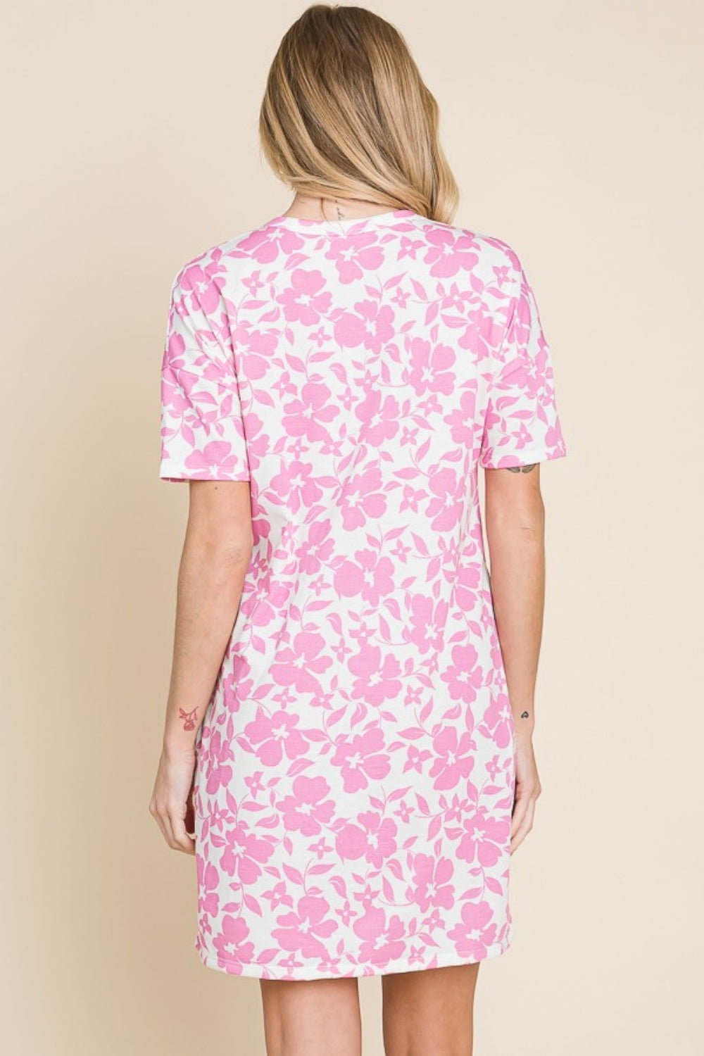 BOMBOM Floral Button Down Mini Dress 9429 | Gulf Resellers