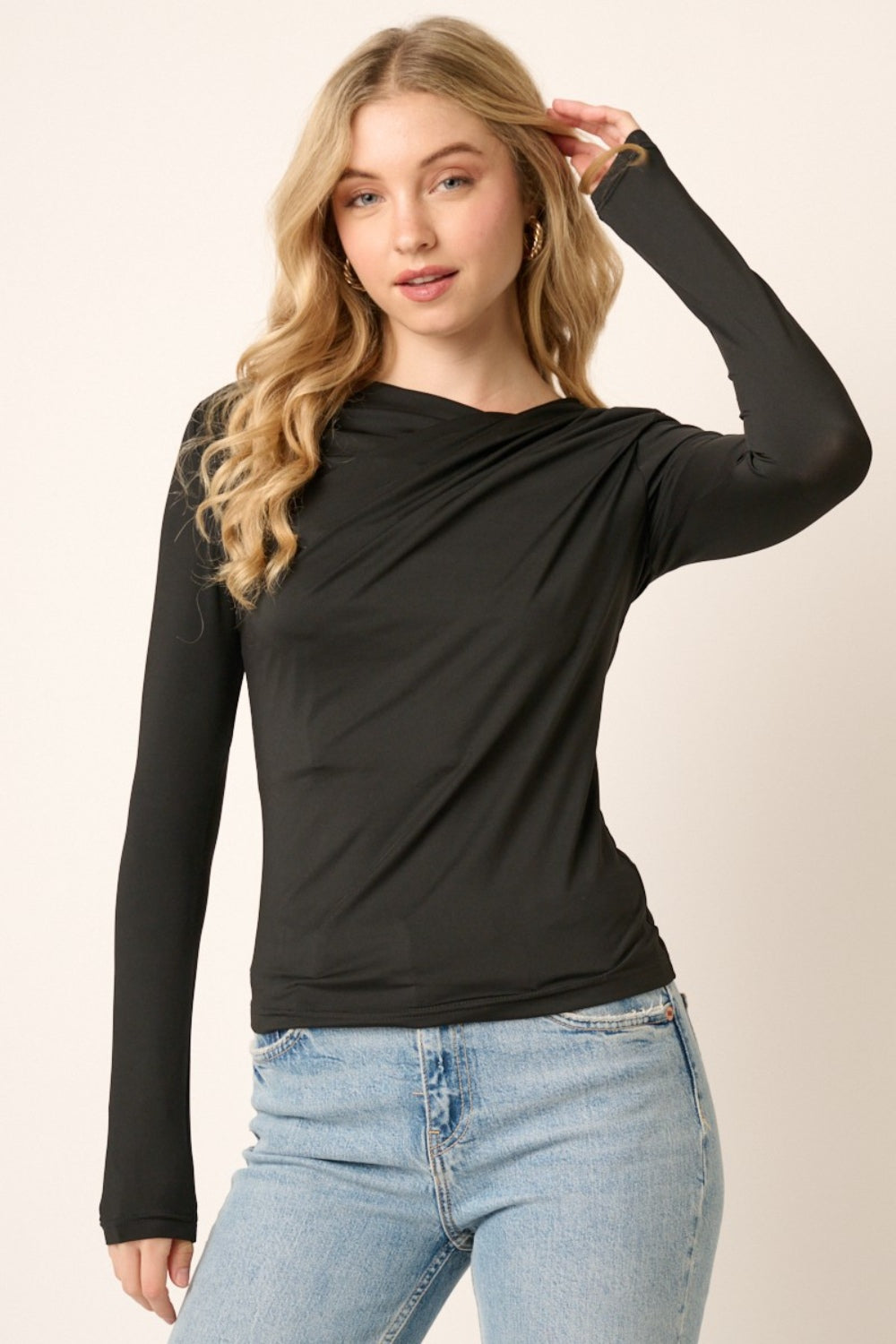 Mittoshop Ruched Long Sleeve Slim Top | Gulf Resellers