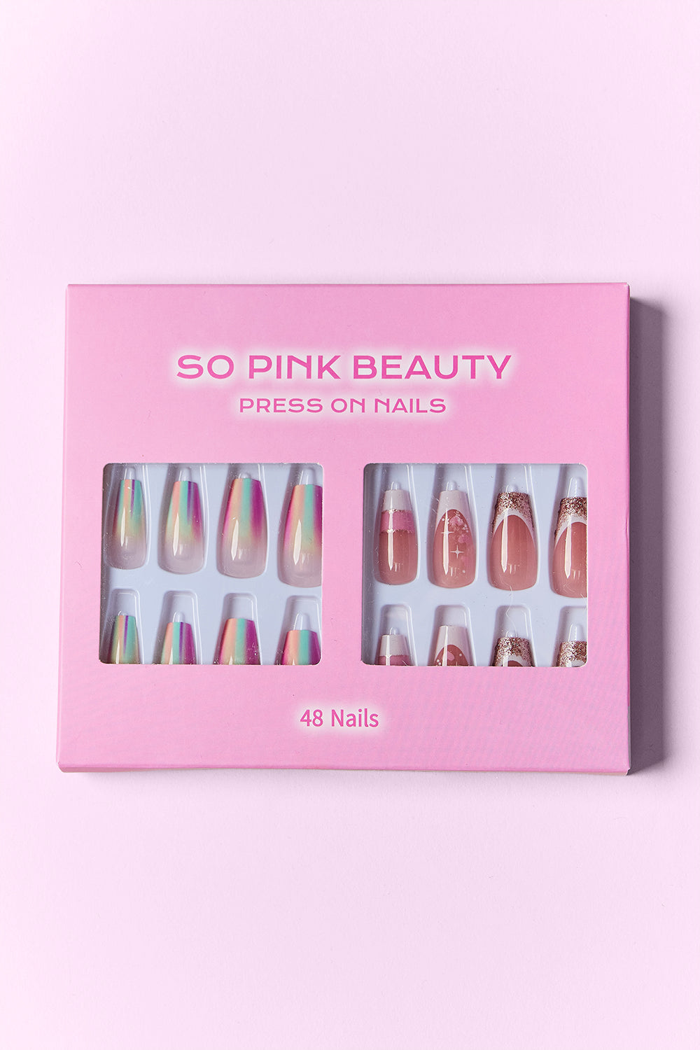 SO PINK BEAUTY Press On Nails 2 Packs | Gulf Resellers