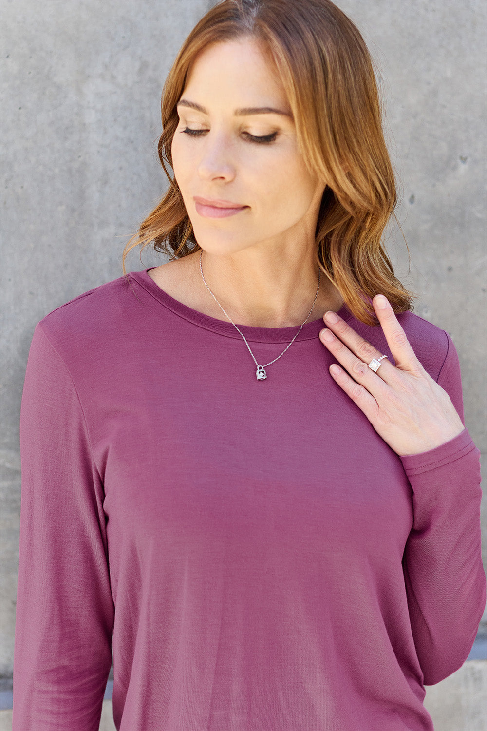 Basic Bae Full Size Round Neck Long Sleeve Top 7165 | Gulf Resellers