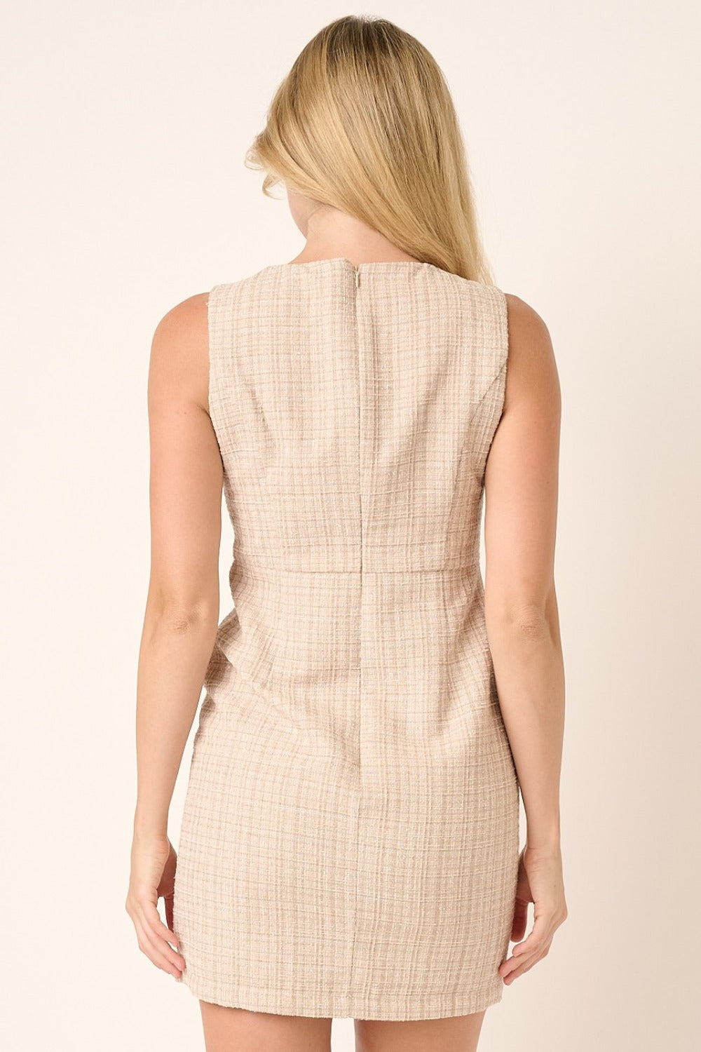 Mittoshop Tweed Sleeveless Mini Dress 9513 | Gulf Resellers