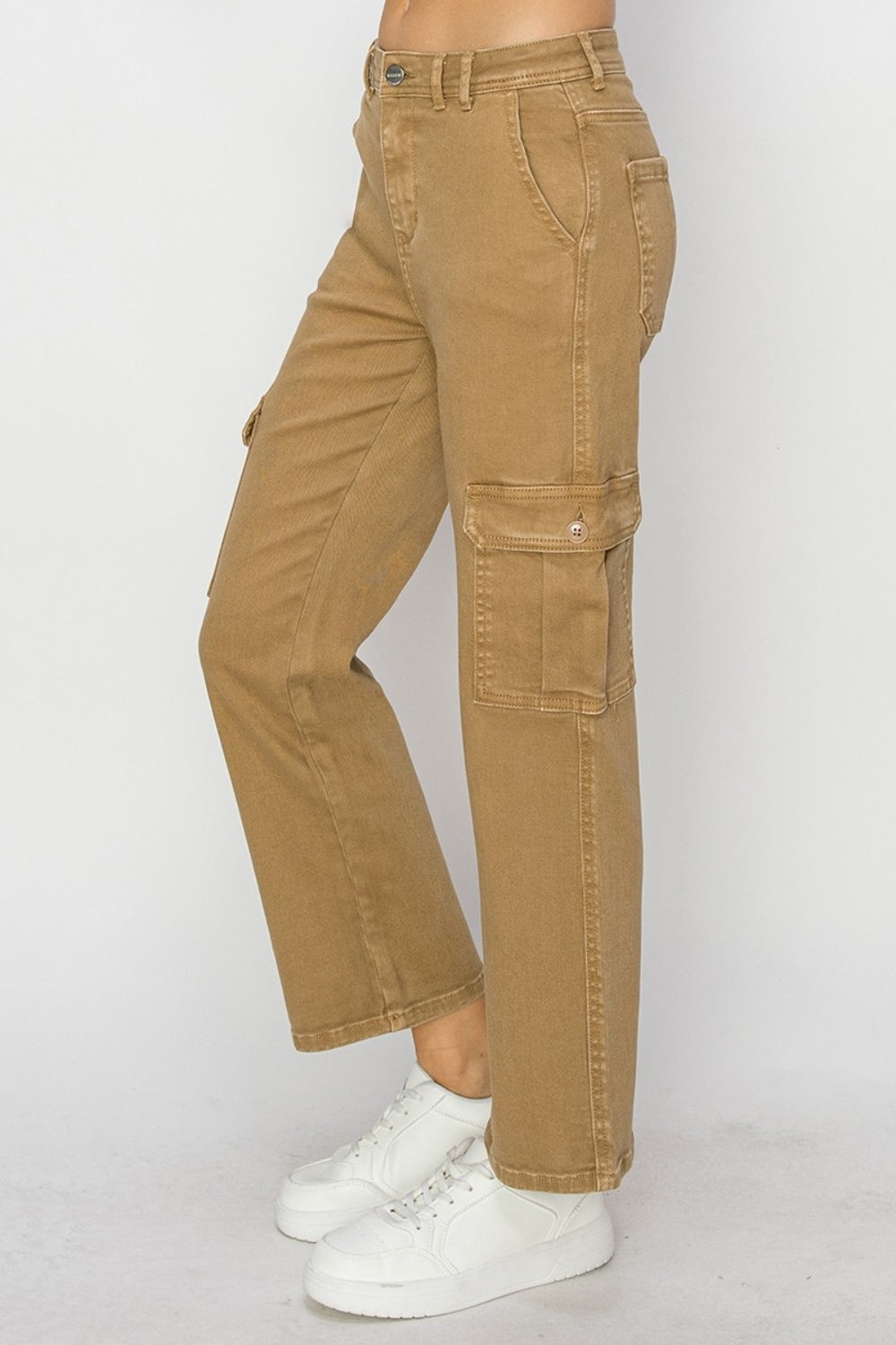 Risen Full Size High Rise Cargo Jeans 10651 | Gulf Resellers