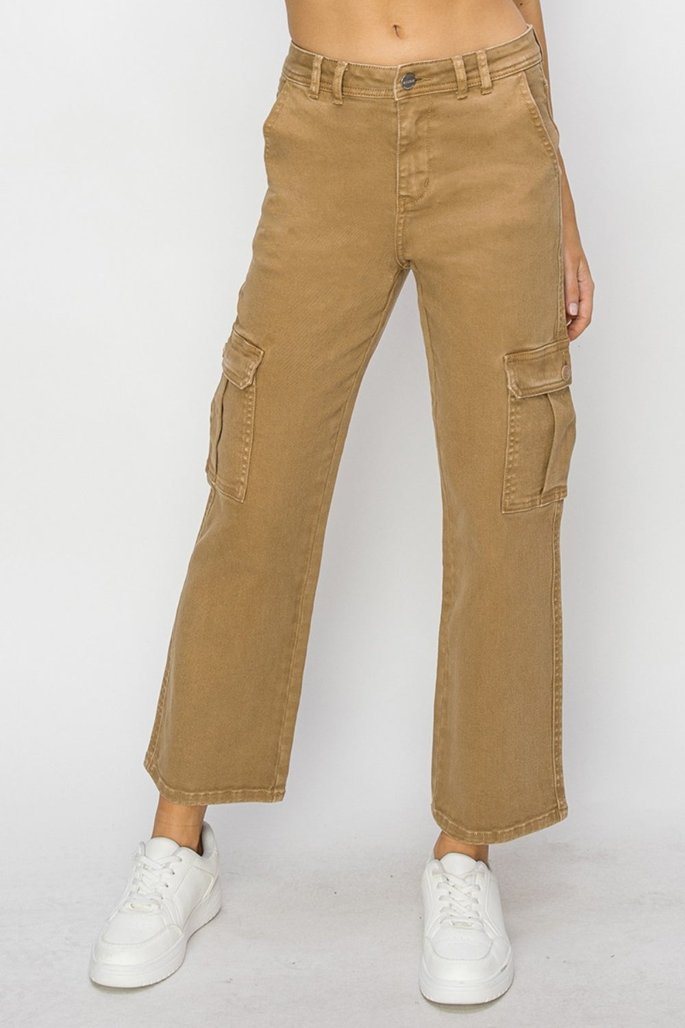 Risen Full Size High Rise Cargo Jeans 10649 | Gulf Resellers