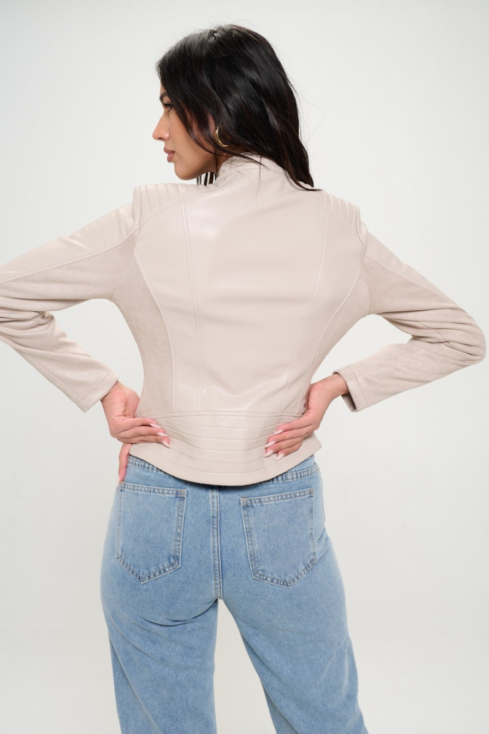 Coalition LA Zip Up Vegan Moto Jacket 13582 | Gulf Resellers