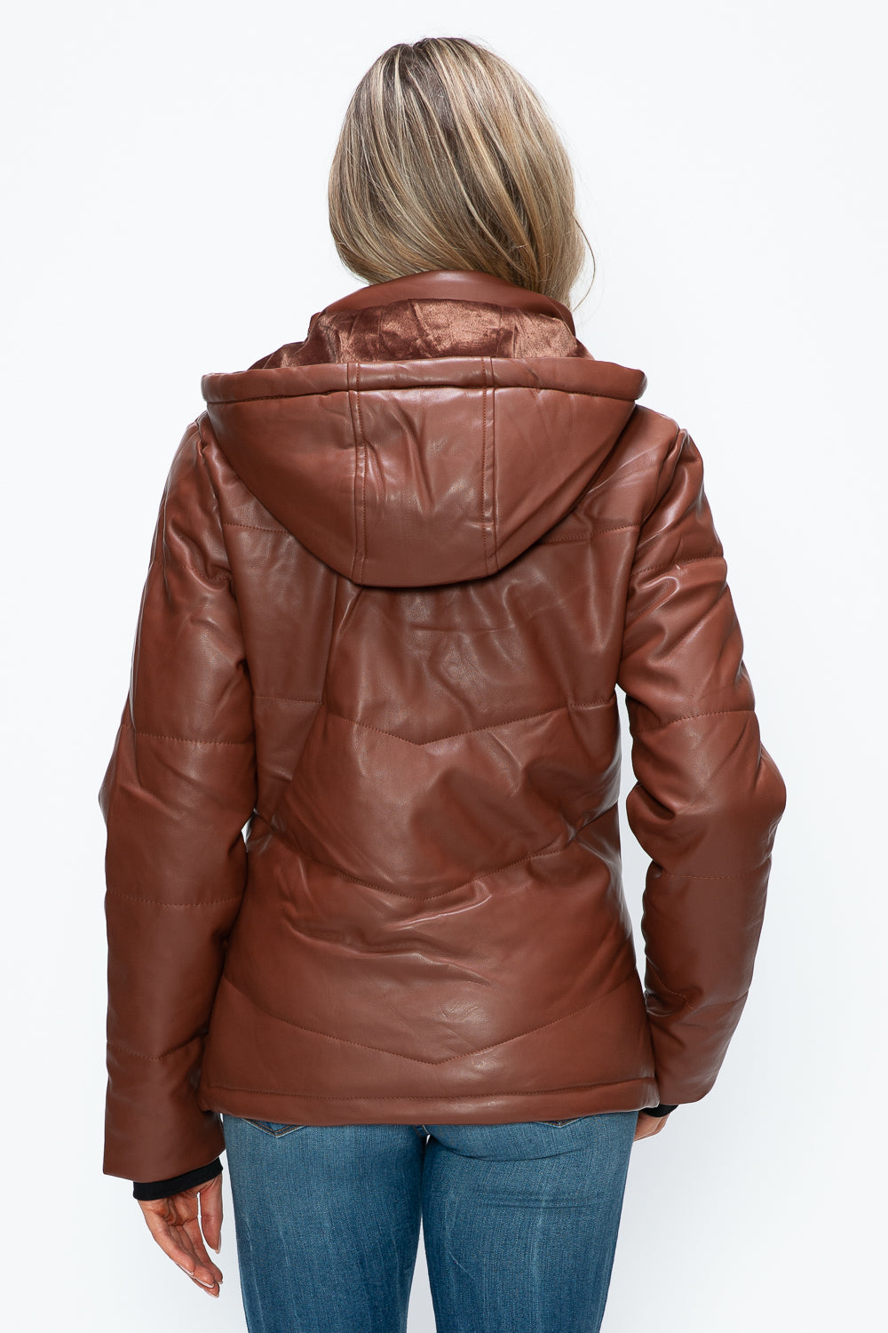 How Dare U Pocketed Zip Up Puffer Jacket with Removable Hood 16115 | Gulf Resellers