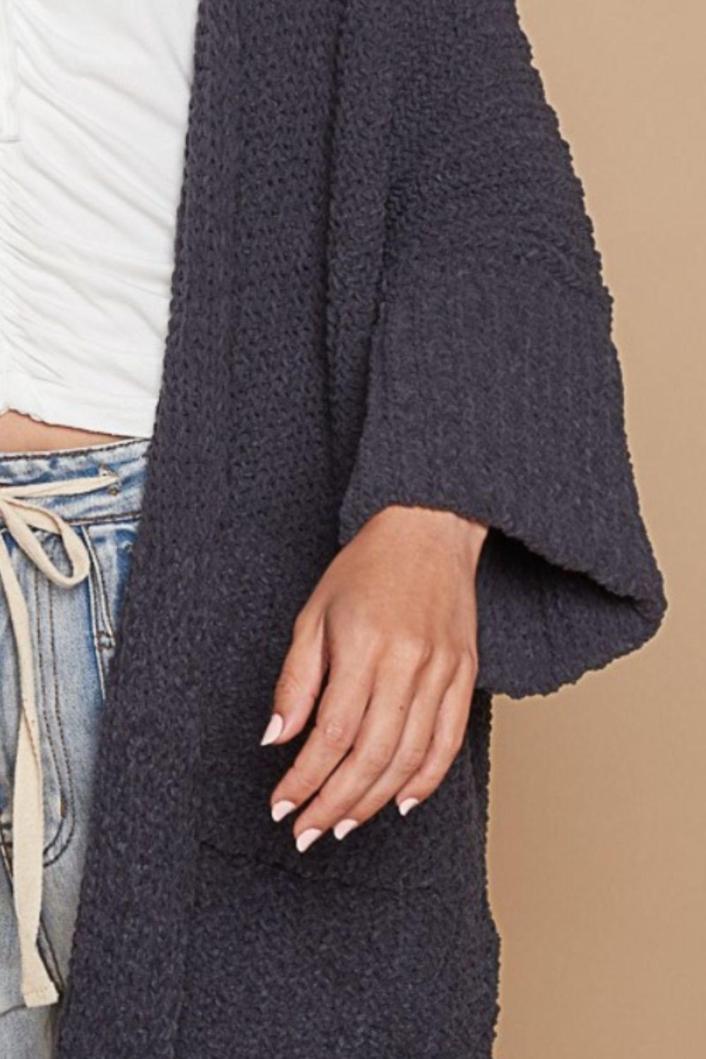POL Open Front Sweater Cardigan with Pockets 10387 | Gulf Resellers