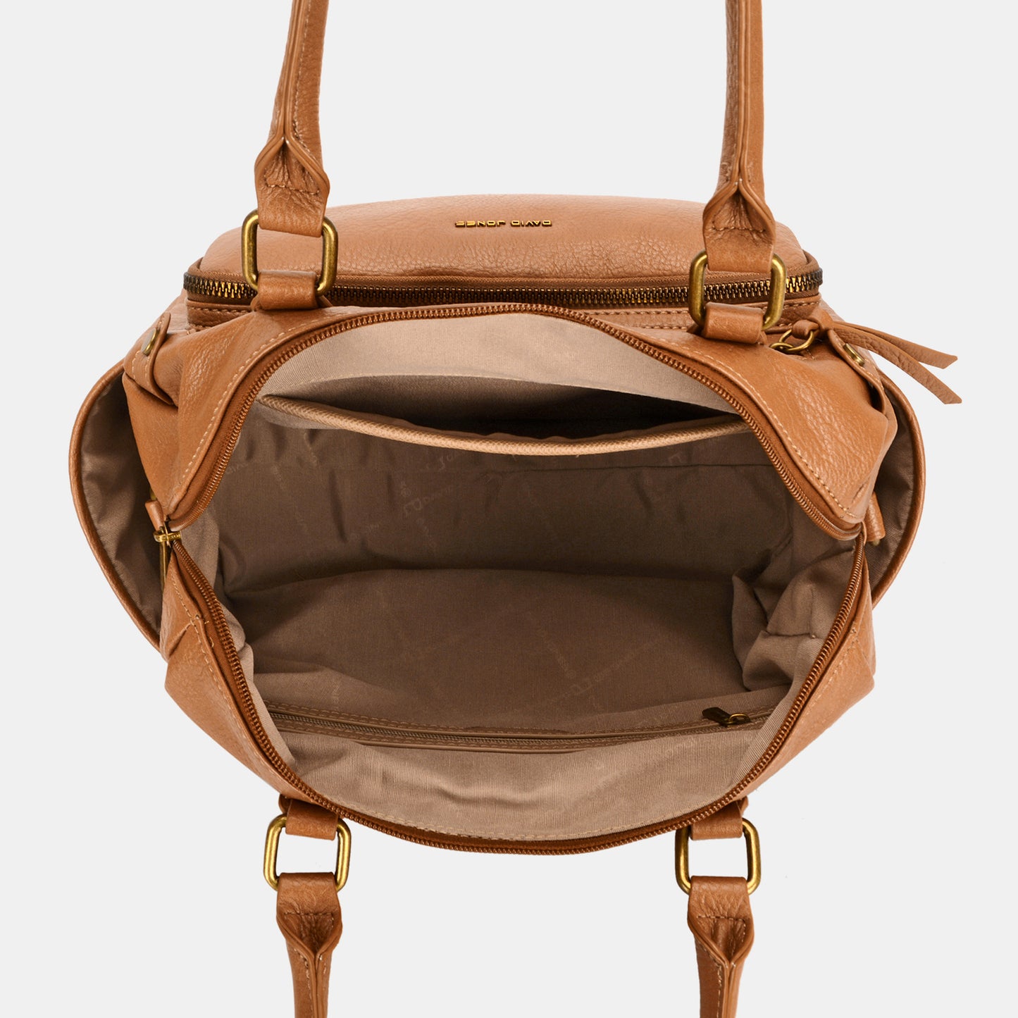 David Jones Zipper PU Leather Handbag 4762 | Gulf Resellers