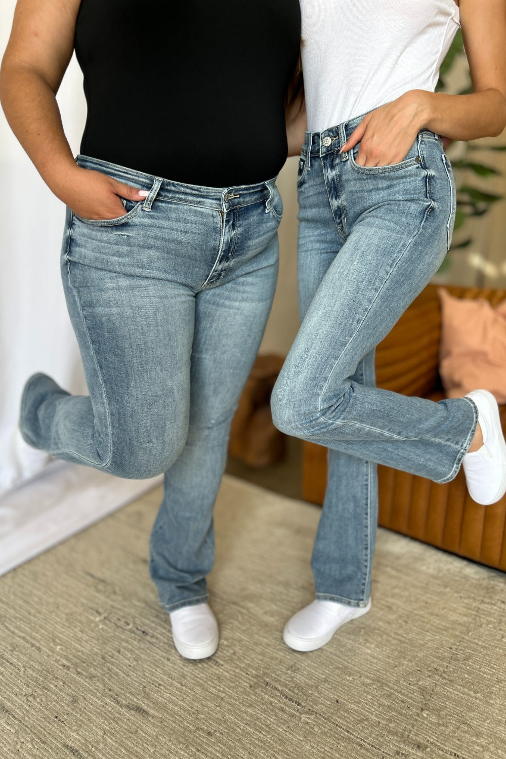 Judy Blue Full Size Medium Rise Bootcut Jeans 10719 | Gulf Resellers