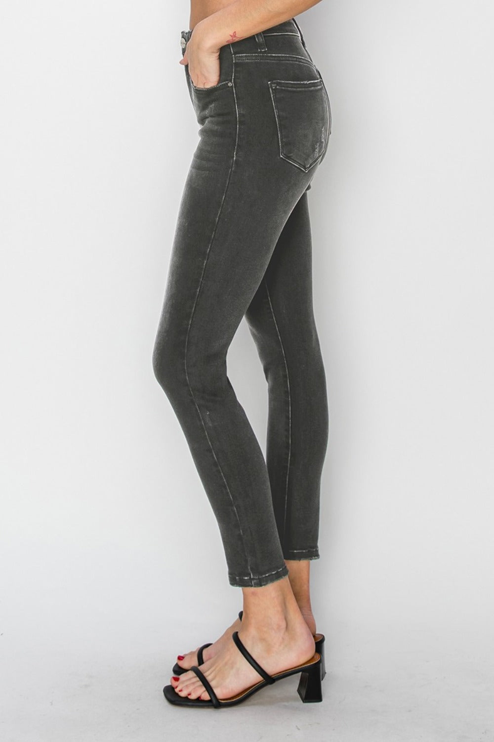 RISEN Full Size High Rise Ankle Skinny Jeans 10475 | Gulf Resellers