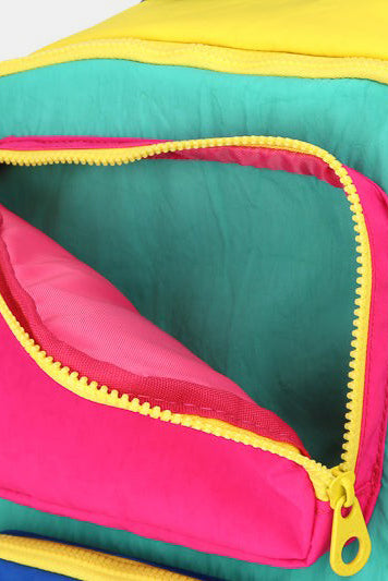 Himawari Contrast Nylon Backpack Bag with Handles 17479 | Gulf Resellers