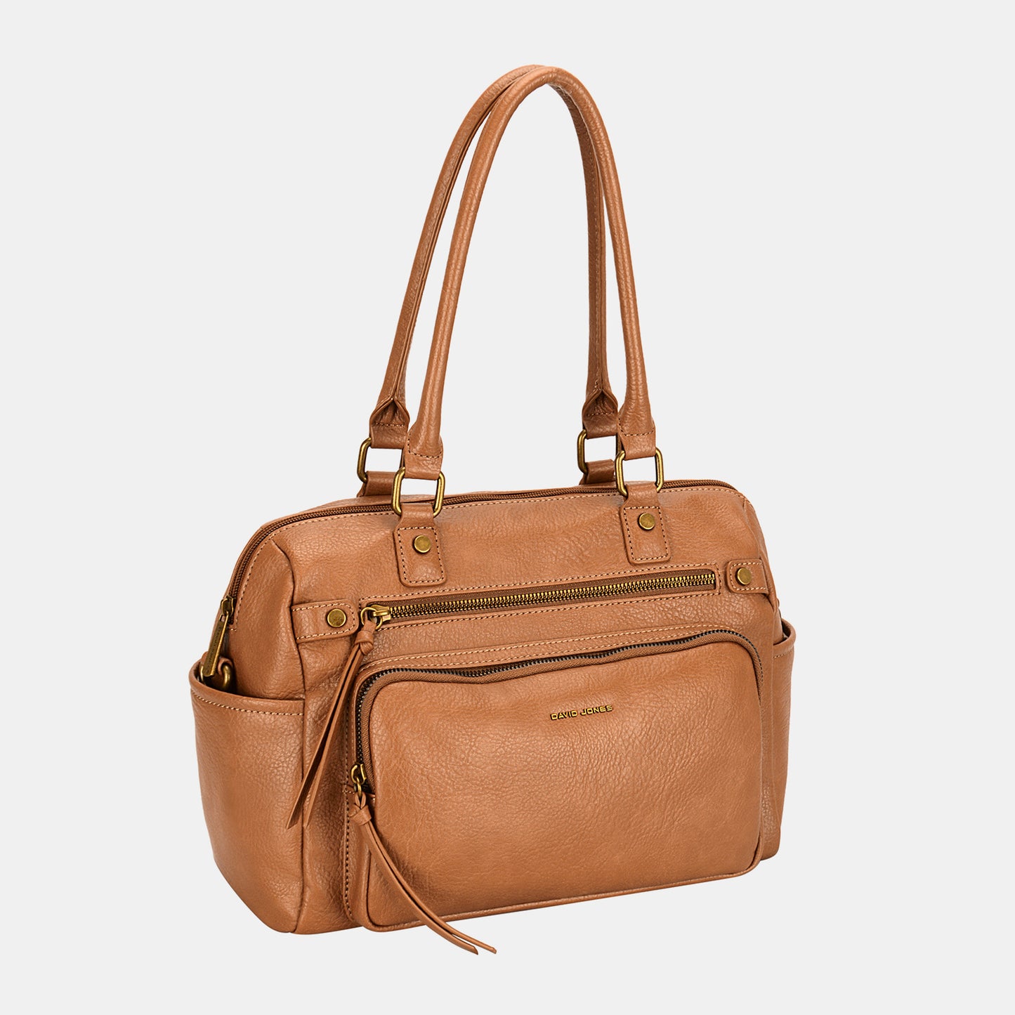 David Jones Zipper PU Leather Handbag 4759 | Gulf Resellers