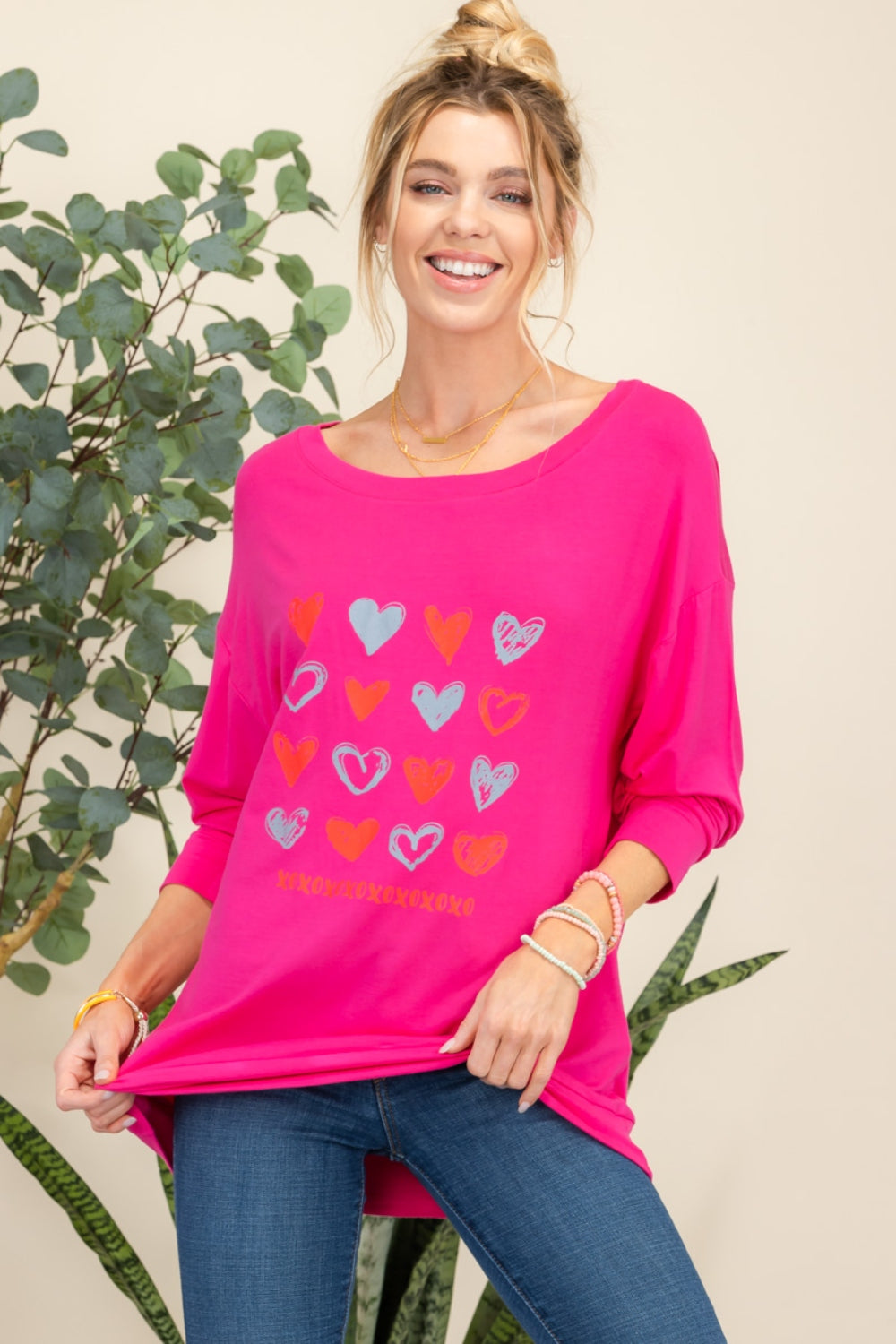 Celeste Full Size Heart Graphic Long Sleeve T-Shirt | Gulf Resellers