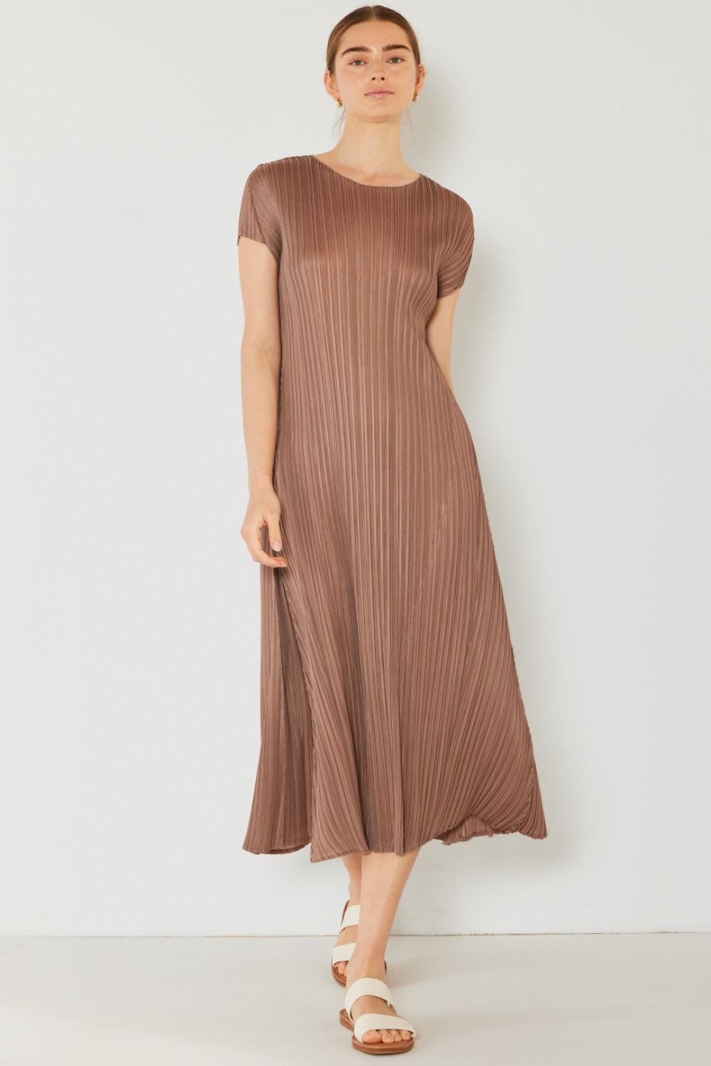 Marina West Swim Pleated Cap Sleeve A-Line Dress 5503 | Gulf Resellers
