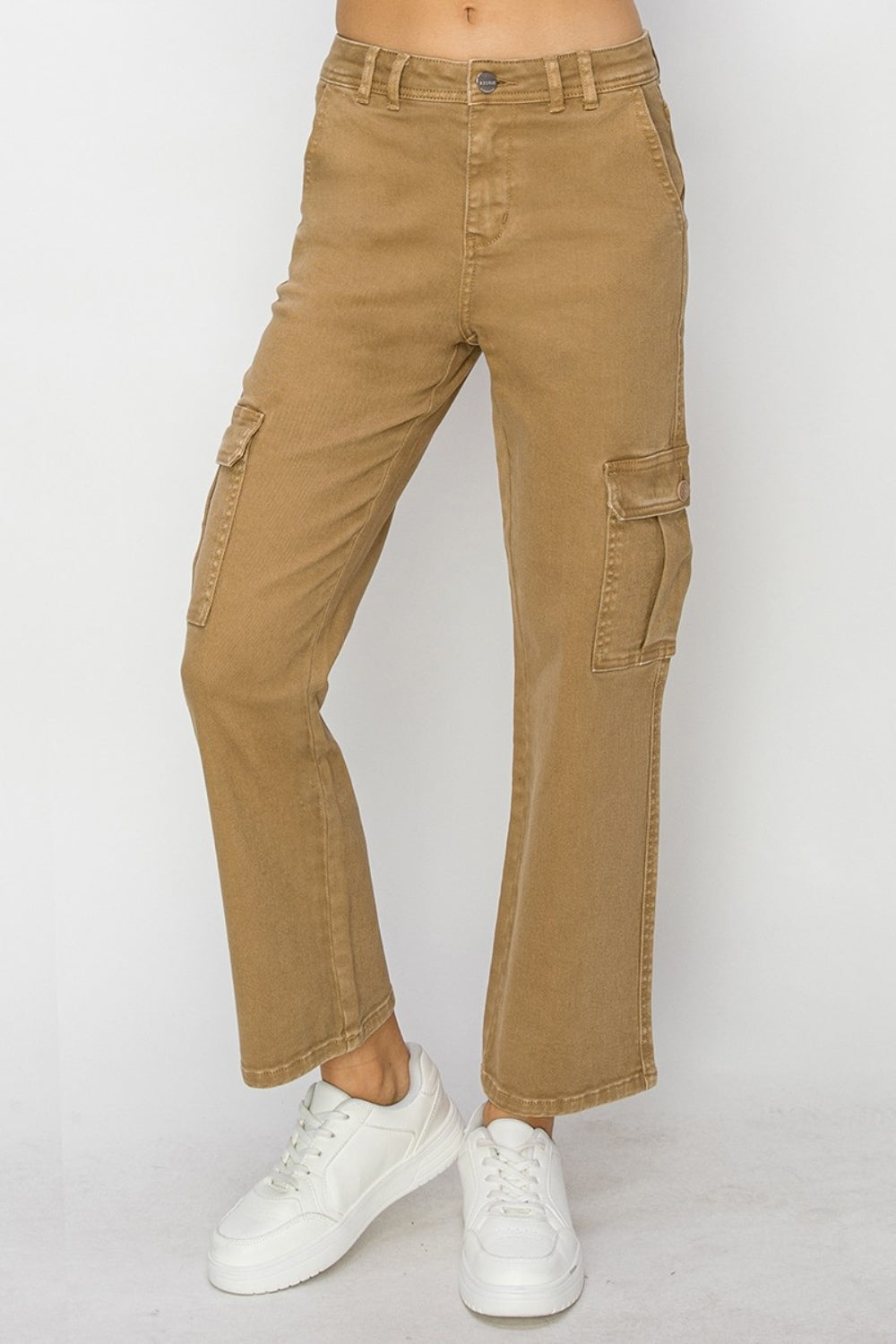 Risen Full Size High Rise Cargo Jeans 10652 | Gulf Resellers