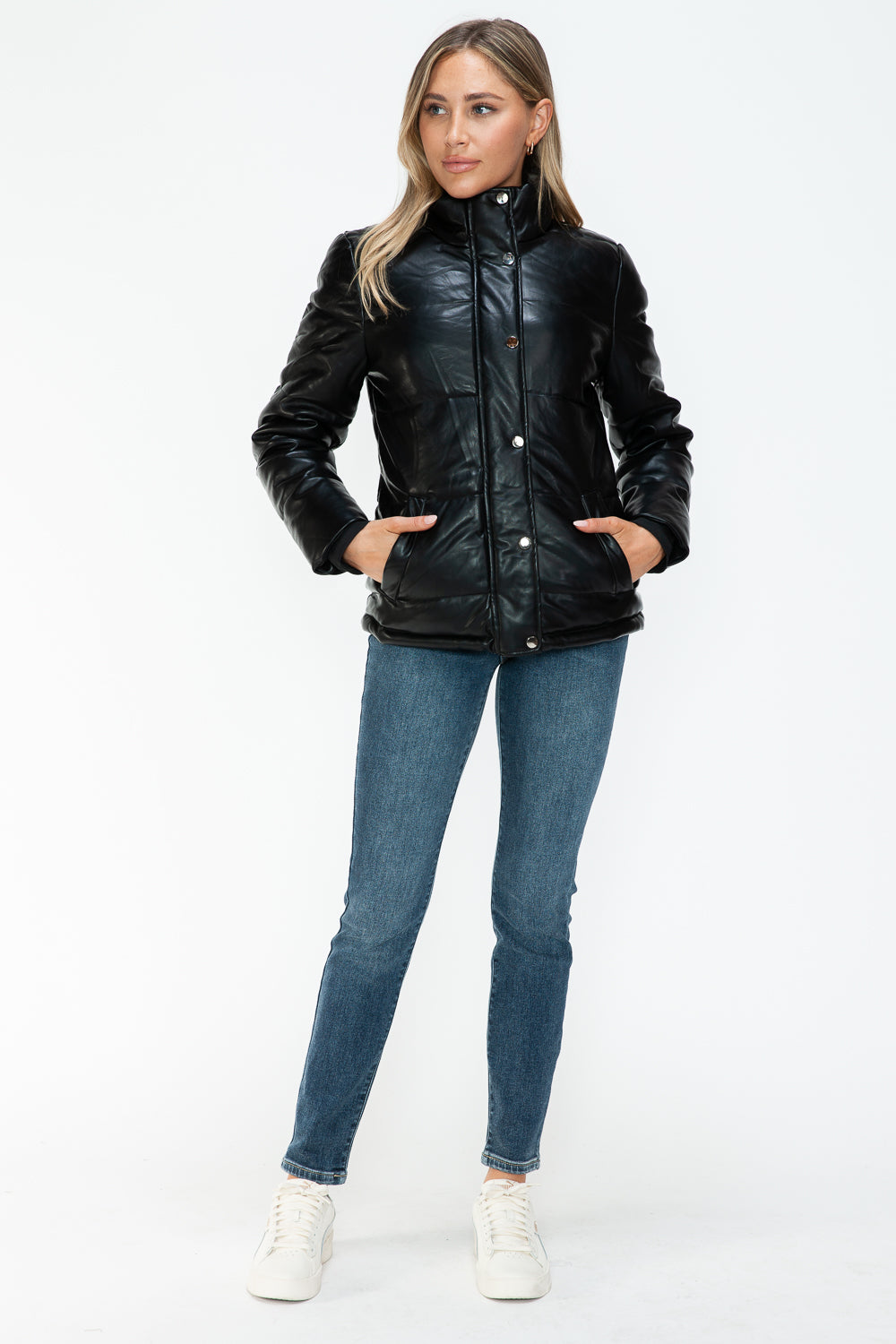 YMI Pocketed Zip Up Turtleneck Puffer Jacket 15195 | Gulf Resellers