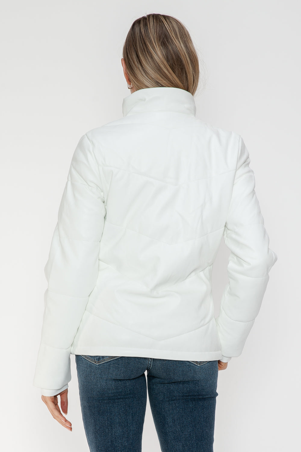 Snobbish Pocketed Zip Up Turtleneck Puffer Jacket 15228 | Gulf Resellers
