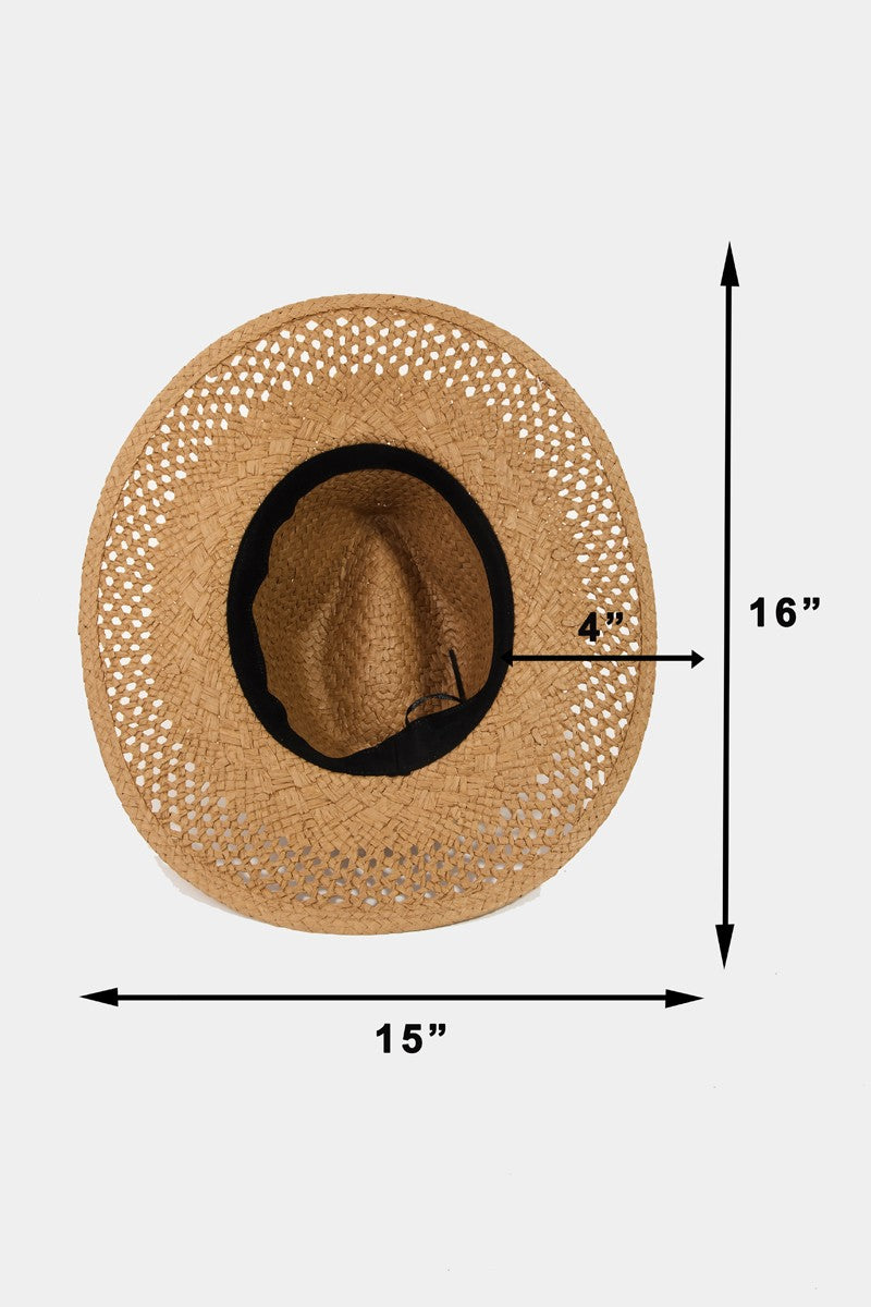 Fame Basket Weave Straw Sun Hat 8096 | Gulf Resellers