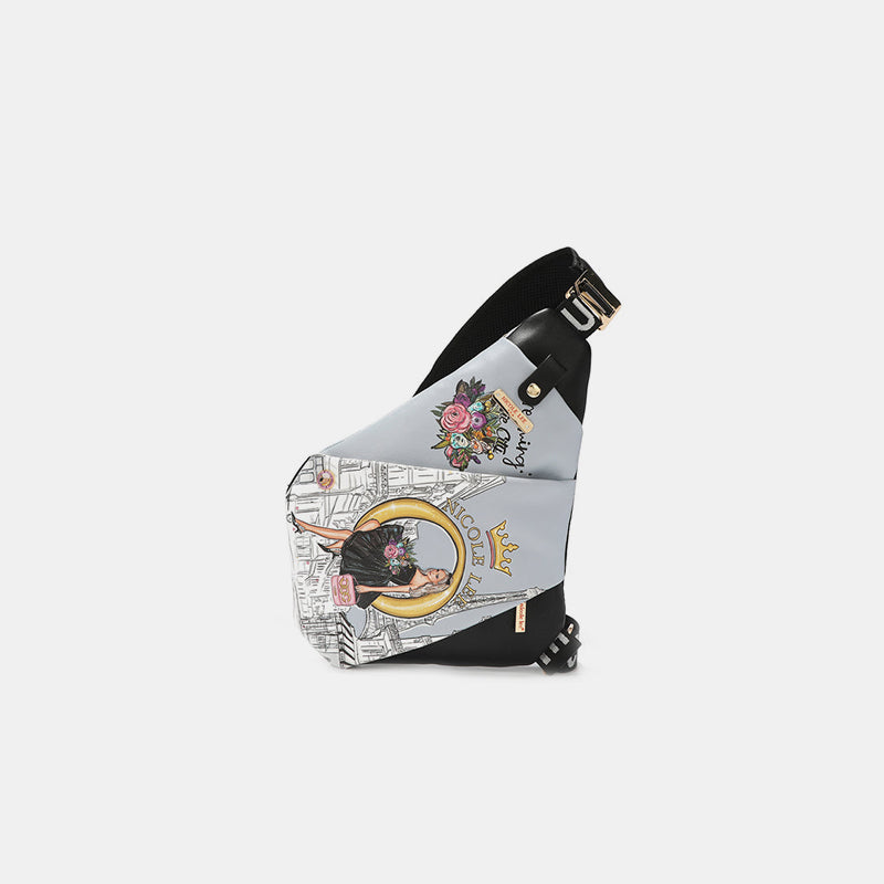 Nicole Lee USA Vegan Leather Leopard & Lip Pattern Crossbody Bag 8524 | Gulf Resellers
