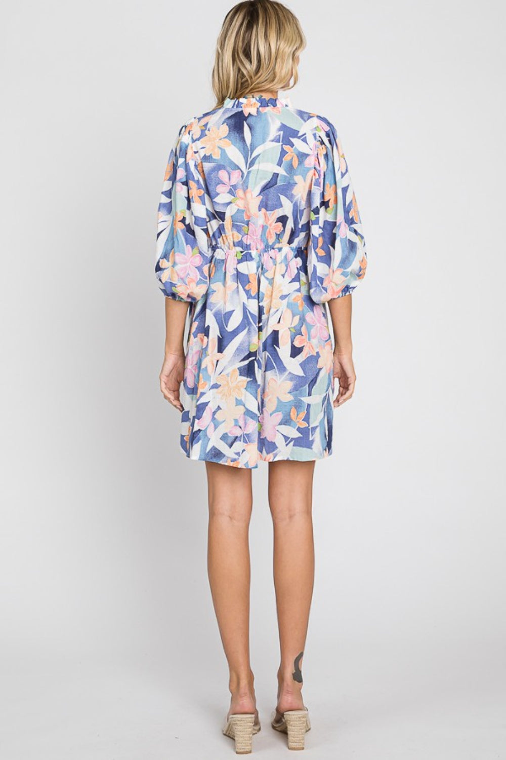 GeeGee Floral Print Mini Dress 7710 | Gulf Resellers