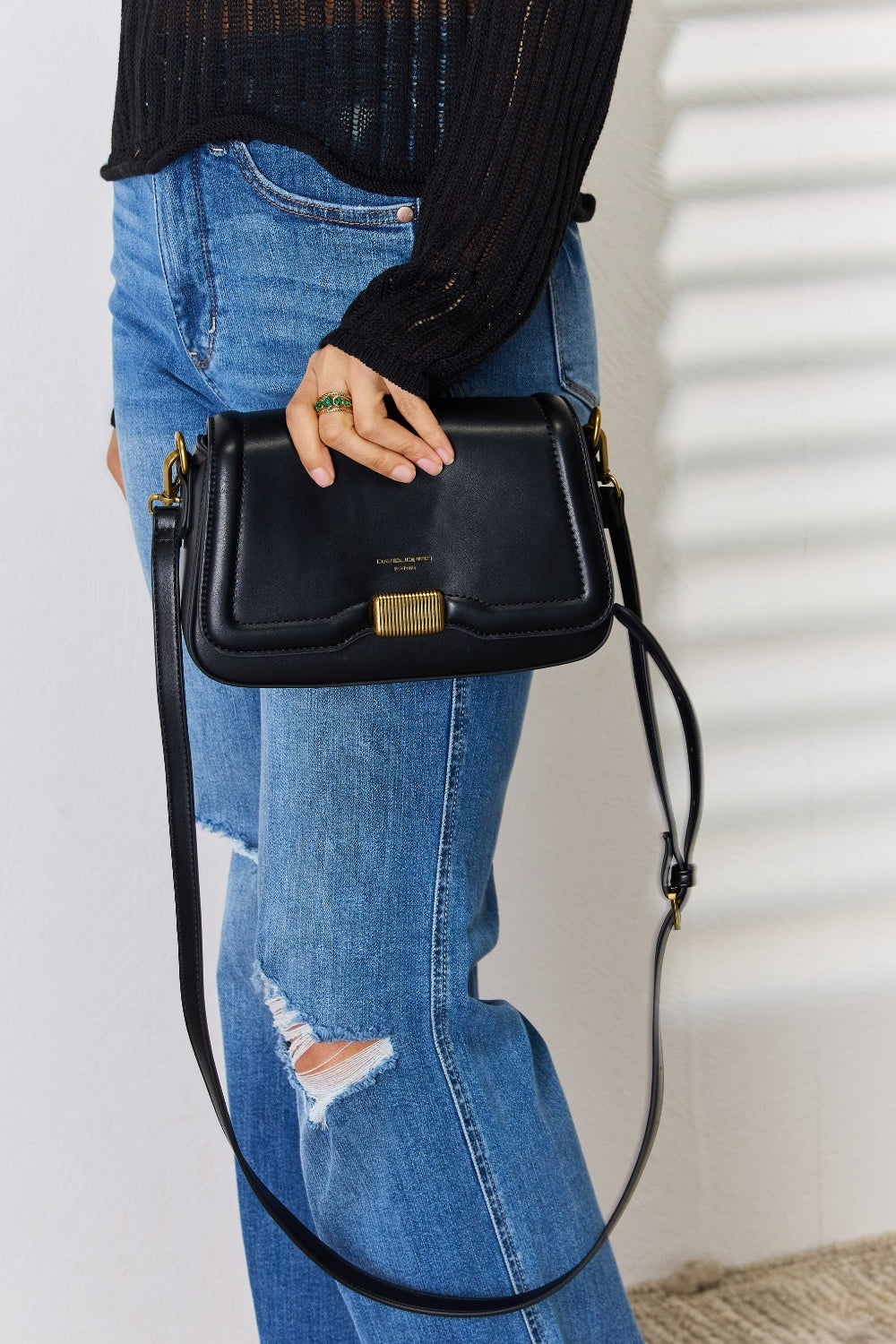 David Jones PU Leather Crossbody Bag | Gulf Resellers