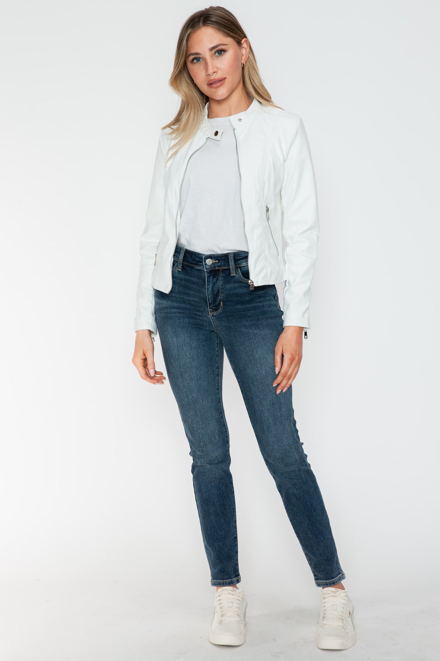 Snobbish PU Leather Zip Up Jacket with Pockets 15721 | Gulf Resellers