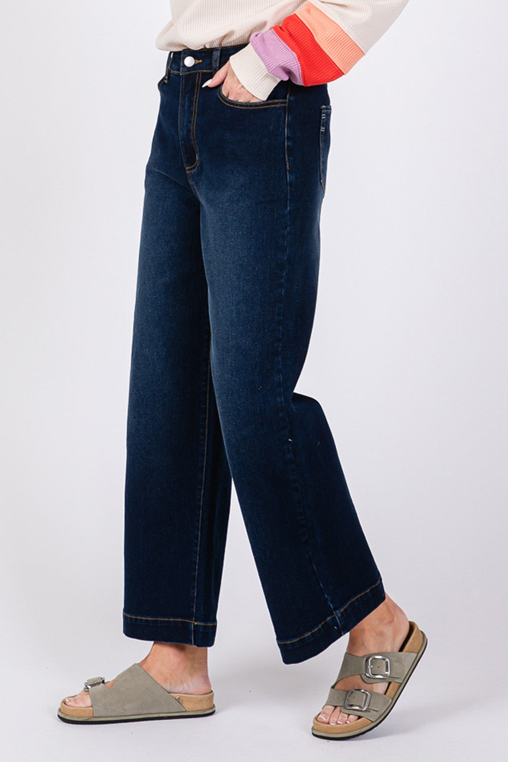 SAGE + FIG High Waist Wide Leg Jeans 10592 | Gulf Resellers