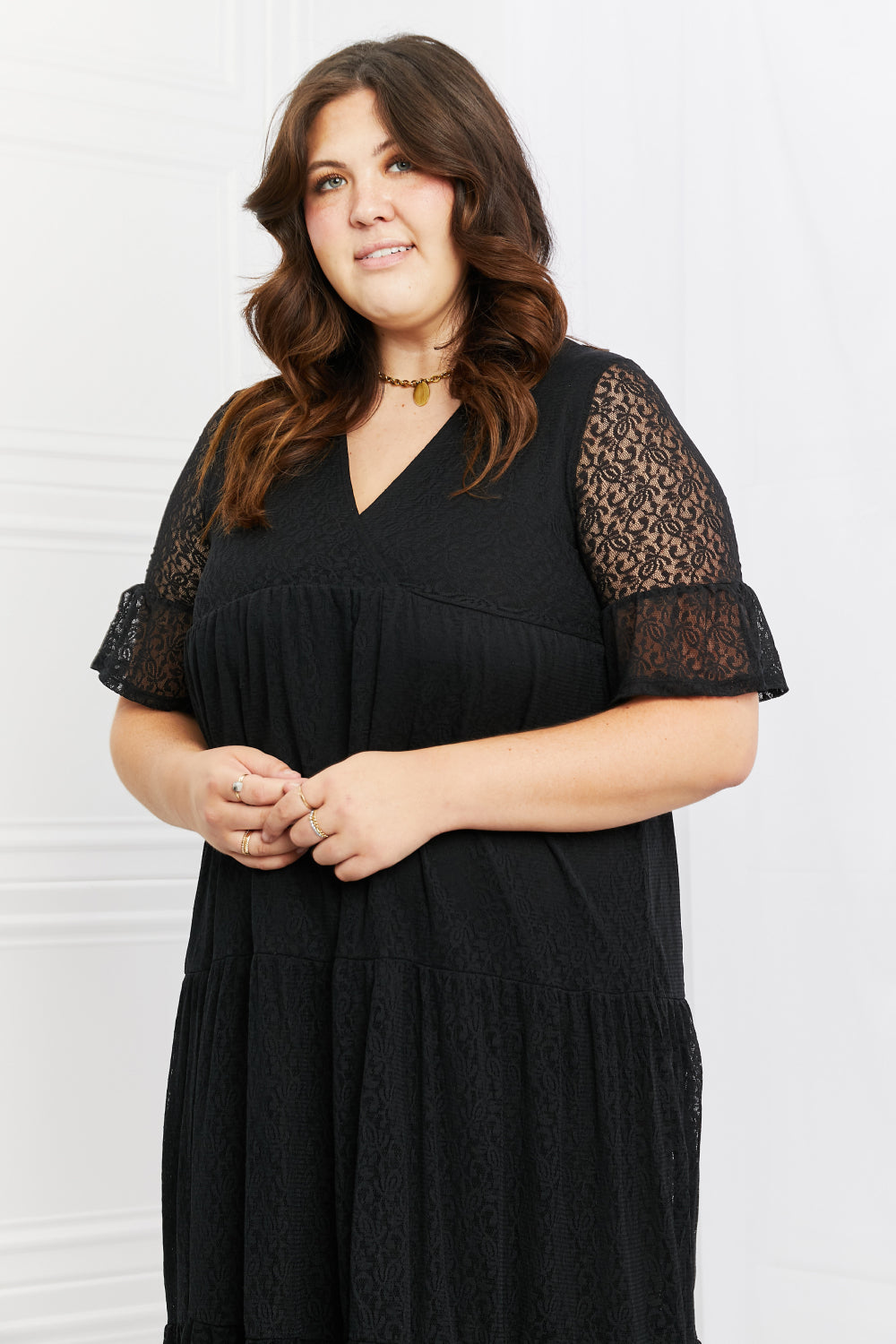 P & Rose Lovely Lace Full Size Tiered Dress | Gulf Resellers