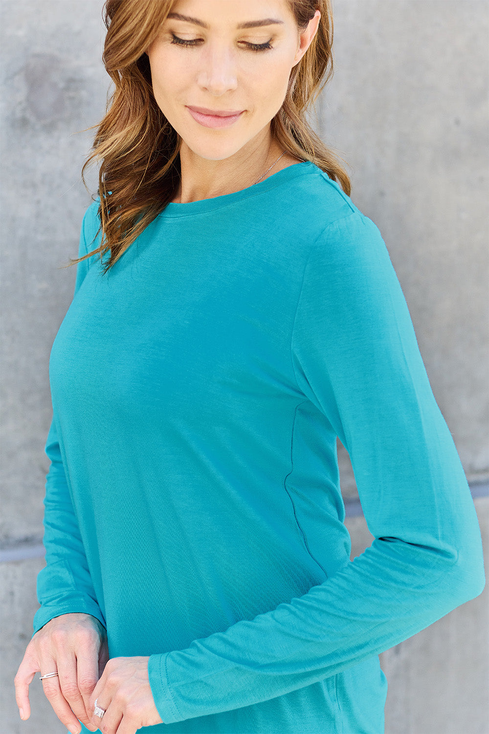 Basic Bae Full Size Round Neck Long Sleeve Top 7176 | Gulf Resellers