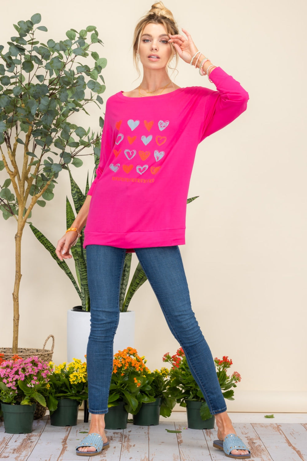 Celeste Full Size Heart Graphic Long Sleeve T-Shirt | Gulf Resellers